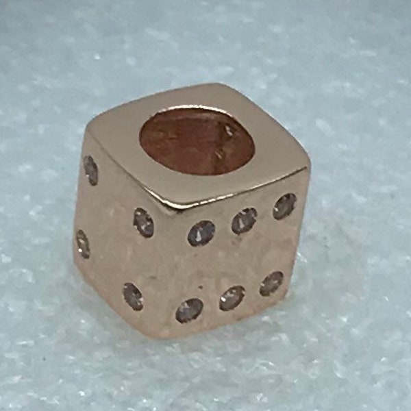 Pandora Rose™, “ Dazzling Dice “ Ale-R,  Charm  # 781269C01 B14-9