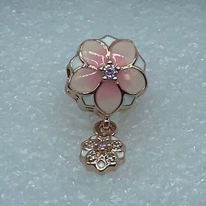 アクセサリー Magnolia Bloom Dangle Charm/14k Heart Pandora “magnolia Bloom Flower” Pink Enamel Charm Rose™ Ale
