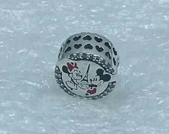 Charm Pandora Disney « Tour Eiffel Mickey et Minnie Paris » en argent s925 ALE D35-1