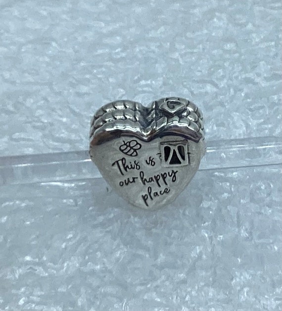 Charm Pandora Silver Heart House Happy Place Charm 792249C00 A116 9 Etsy France