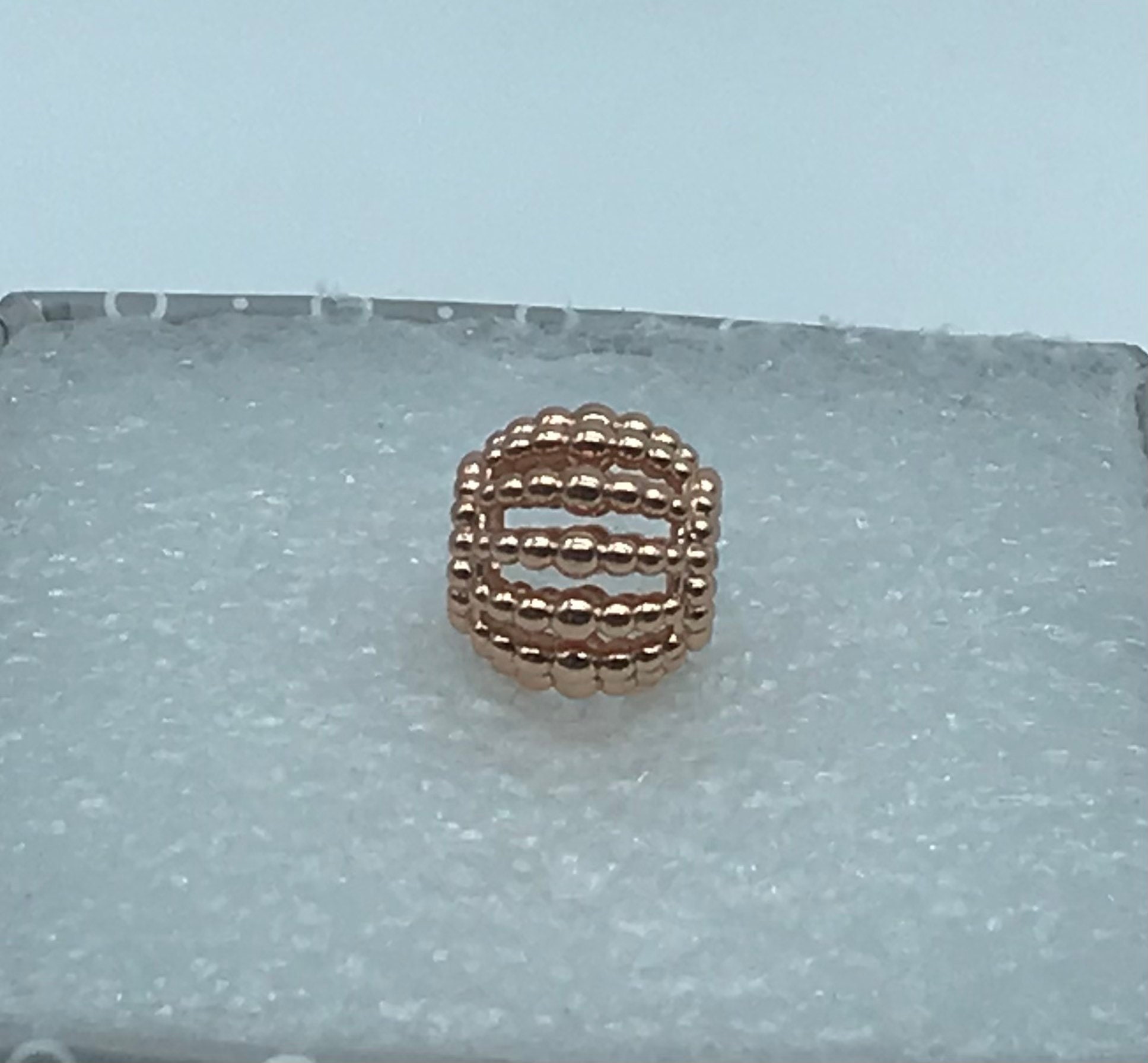 Rose Gold Beaded Openwork Charm ALE R 