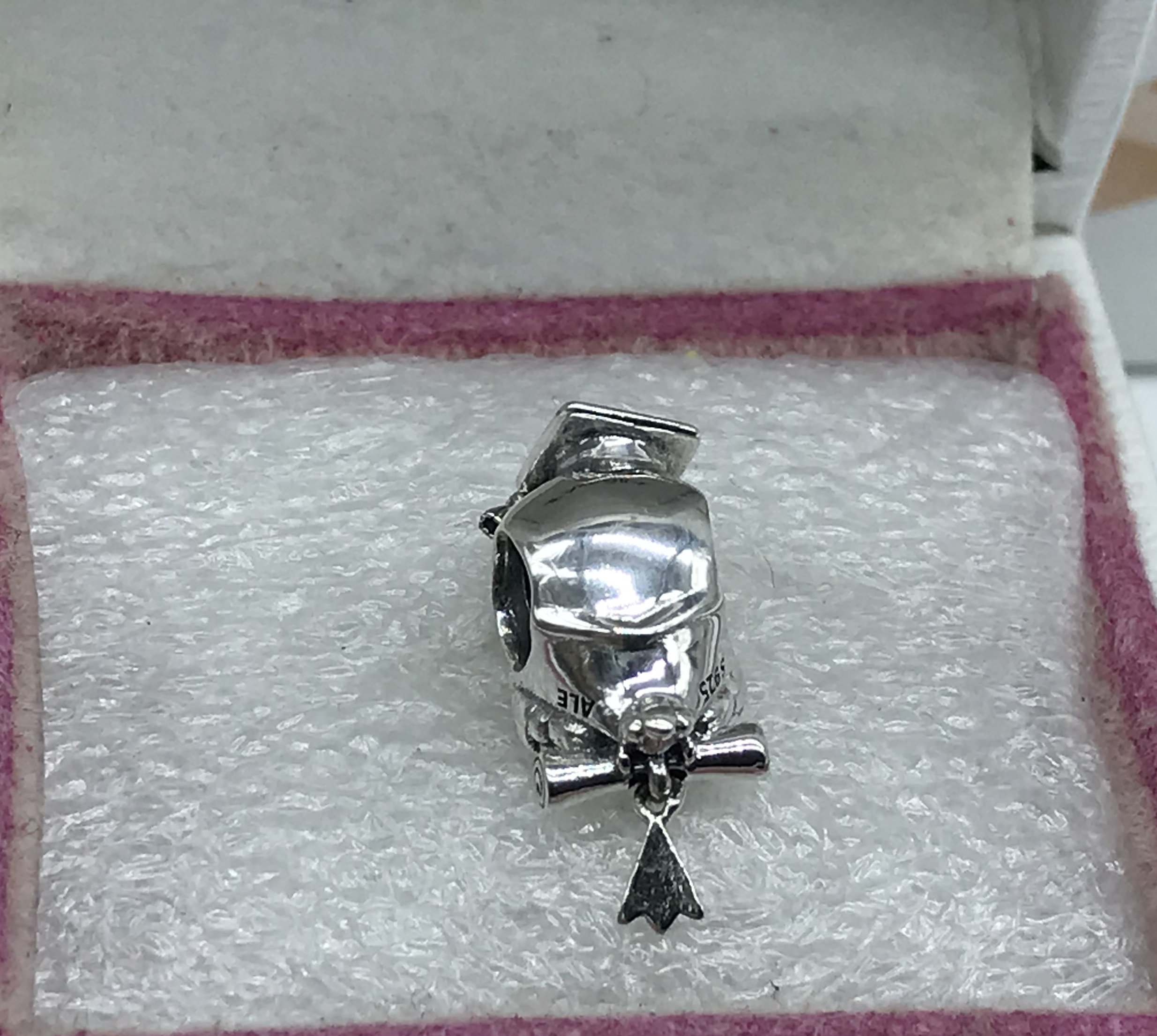 Pandora, Wise Owl Graduation Silver Charm, S925ALE