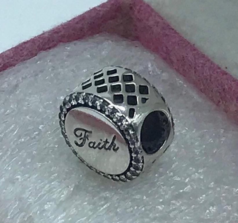 Pandora, “faith “ Silver S925ALE, Charm # ENG792016CZ-2, A8