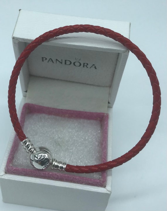 Pandora 19CM Single Red Leather Etsy