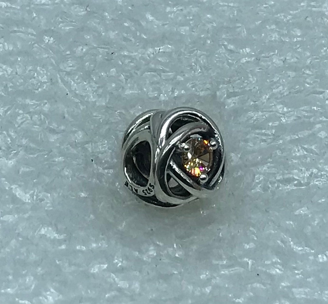 Pandora, November Honey Eternity Circle Birthstone Murano S925ALE ...