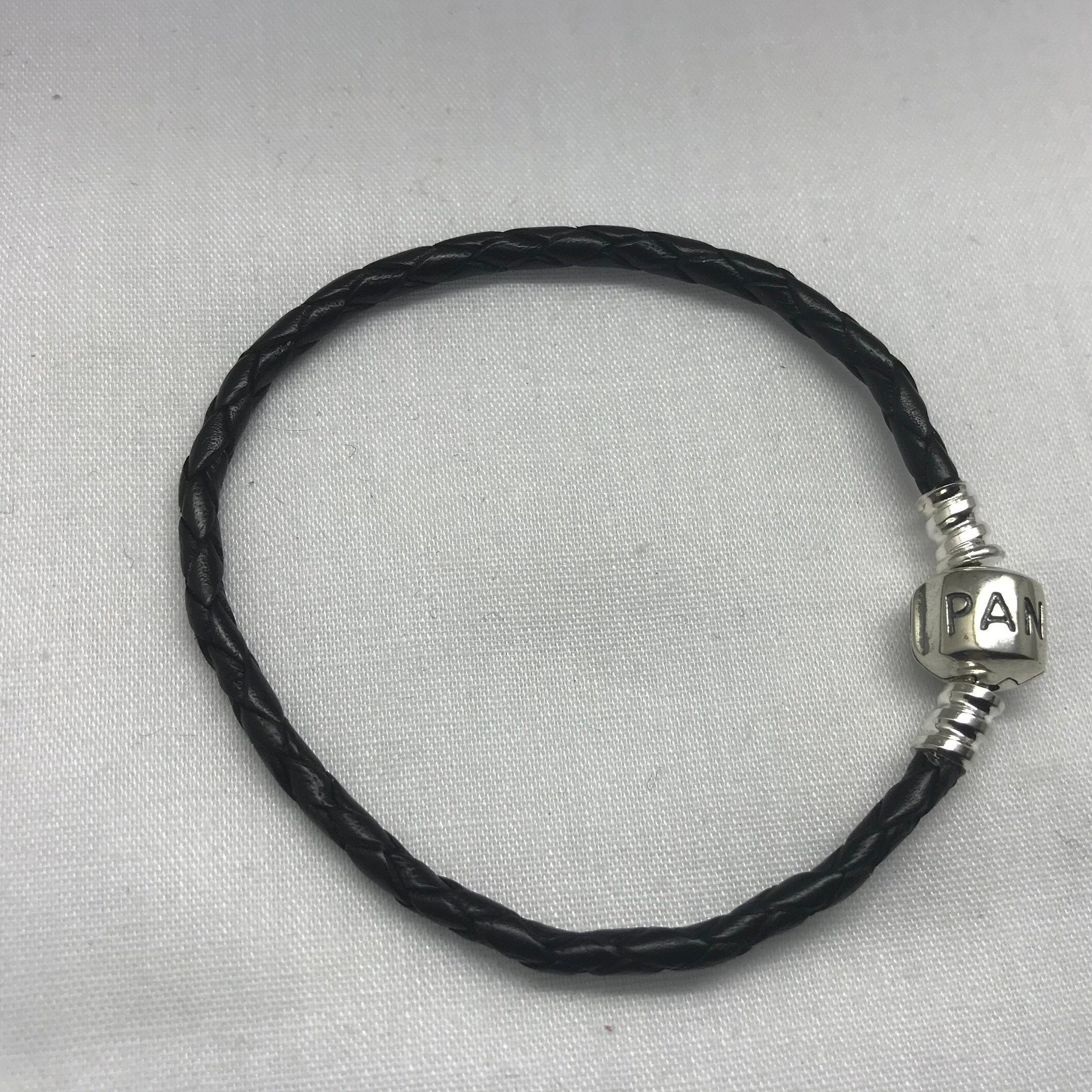 Pandora,” 19CM Single Dark Brown/black Leather Bracelet