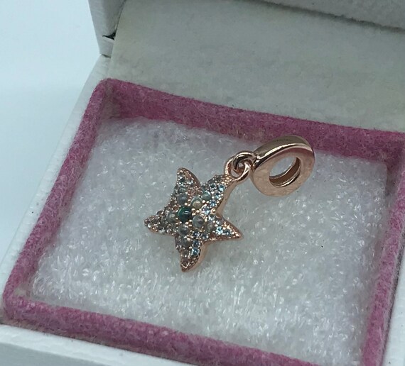 Sparkling Starfish Pendant Dangle Charm 