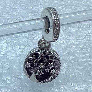 Pandora, « Double arbre pendant et lune galaxie » S925ALE, pendentif pendant #799645C01, P40-1