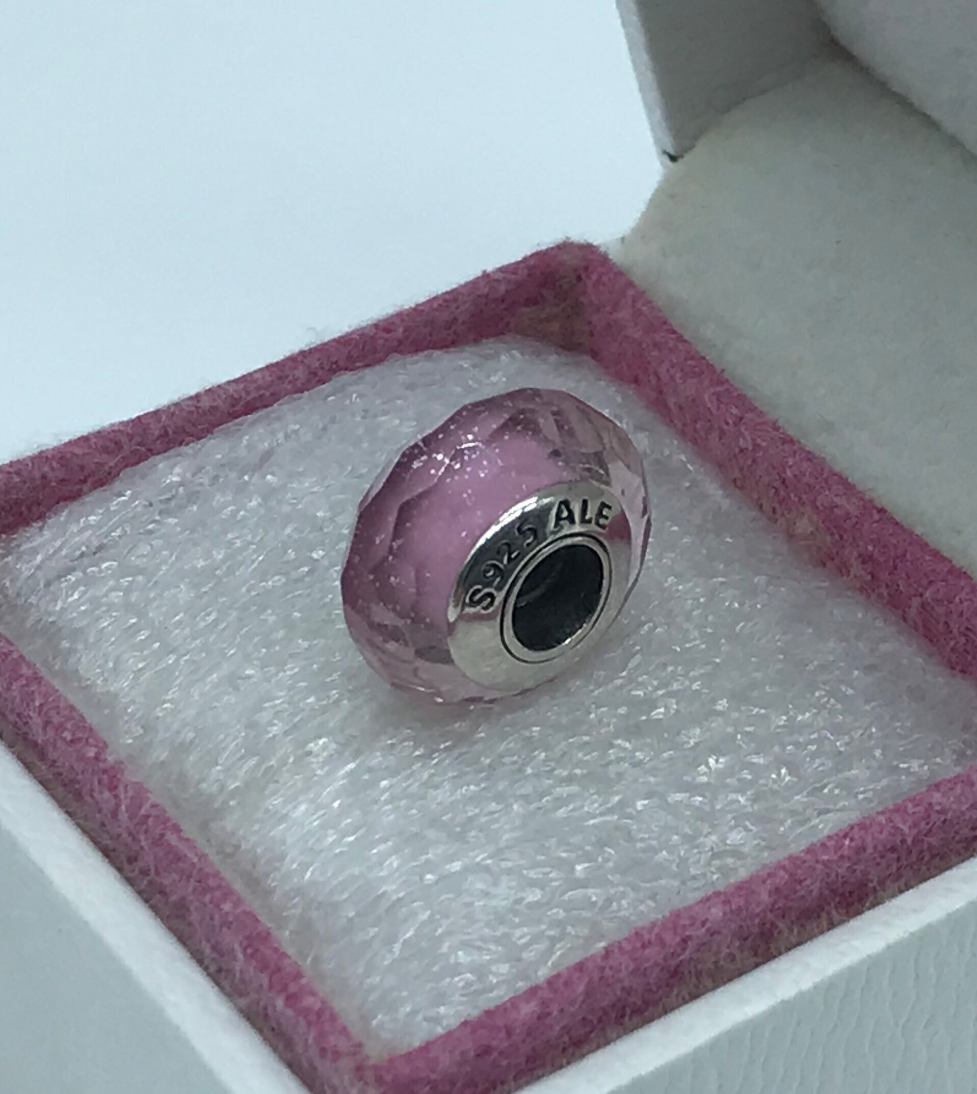 Pandora パンドラ ムラノガラスチャーム4個　ピンク,緑 パンドラ シマー ピンク ムラーノガラス チャーム シルバー S925