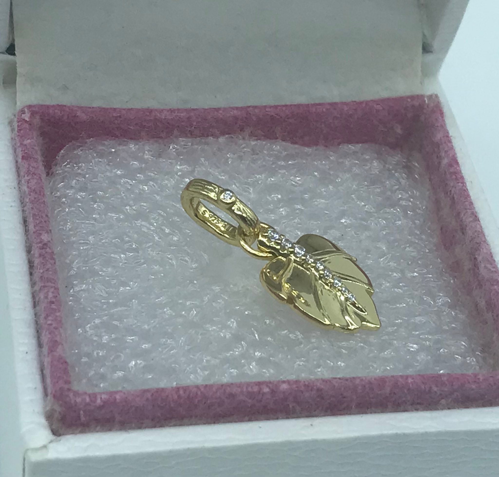 pendant Shining Leaf Dangle Charm Ale-r 
