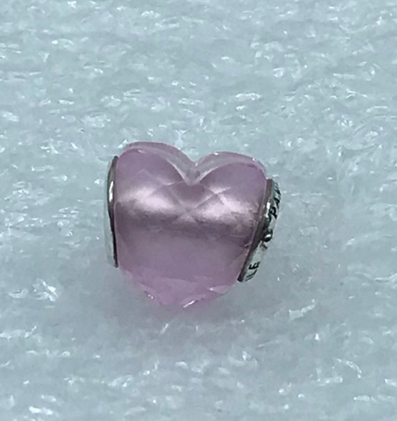 Pandora Pink Heart Murano Glass Charm 