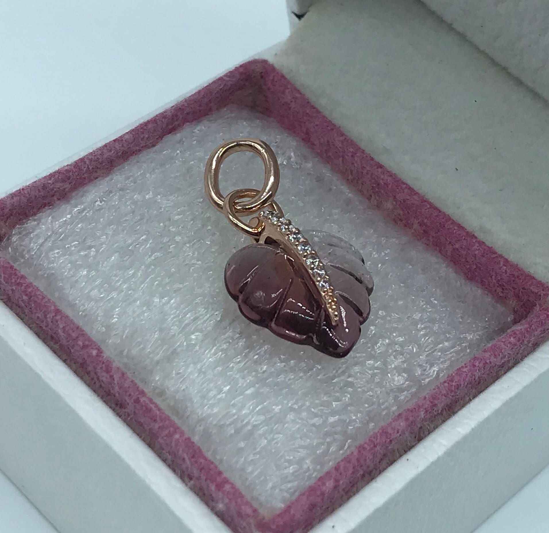 Murano Glass Leaf Necklace Pandora Pandora Sparkling Herbarium