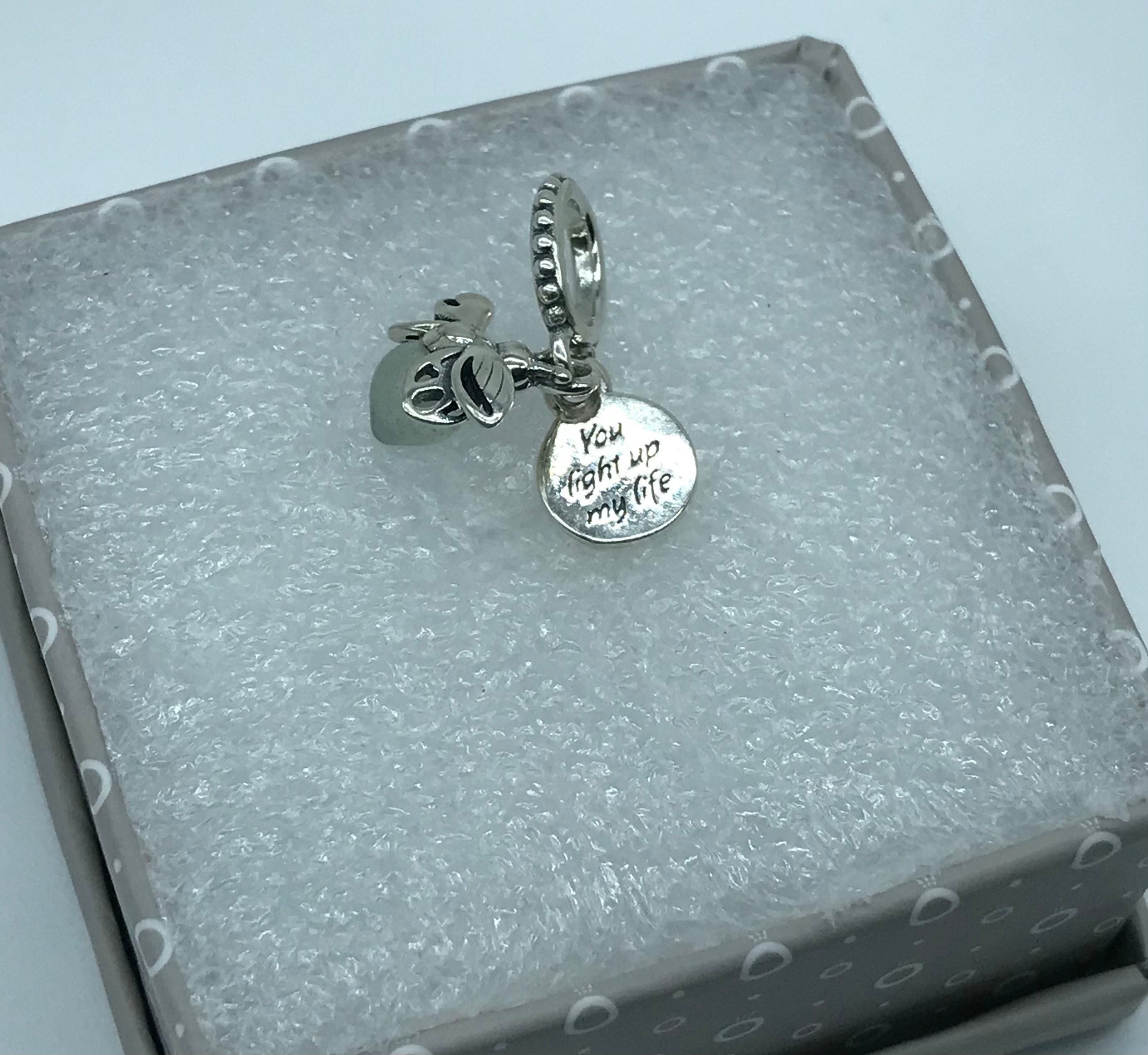 Pandora “glow- In- the Dark Firefly ” DANGLE Charm S925ALE