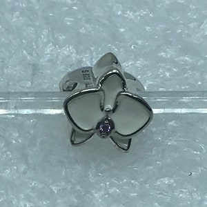 White orchid pandora charm sale