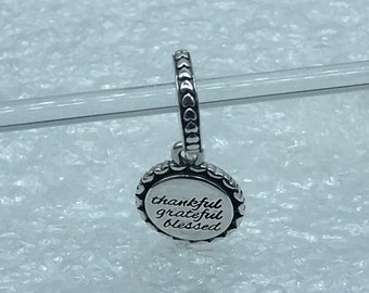 Pandora Silver Thankful Grateful 