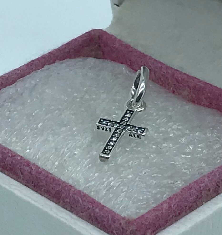 Pandora Silver Classic Cross Pave Classic S925ALE Pendant Dangle Charm 791310CZ P39 6 Etsy UK