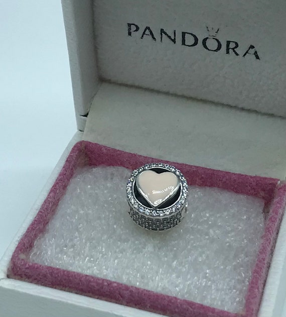 Pandora, Pink Wonderful Love Heart Enamel S925ALE, Charm 792034CZ