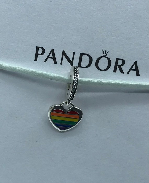 Rainbow Pride Heart Charm