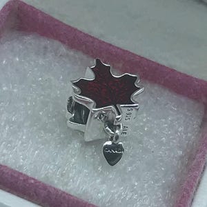Pandora, “Canada Red Maple Leaf, Love Canada”, S925ALE, Charm, #797207EN07, A43-9