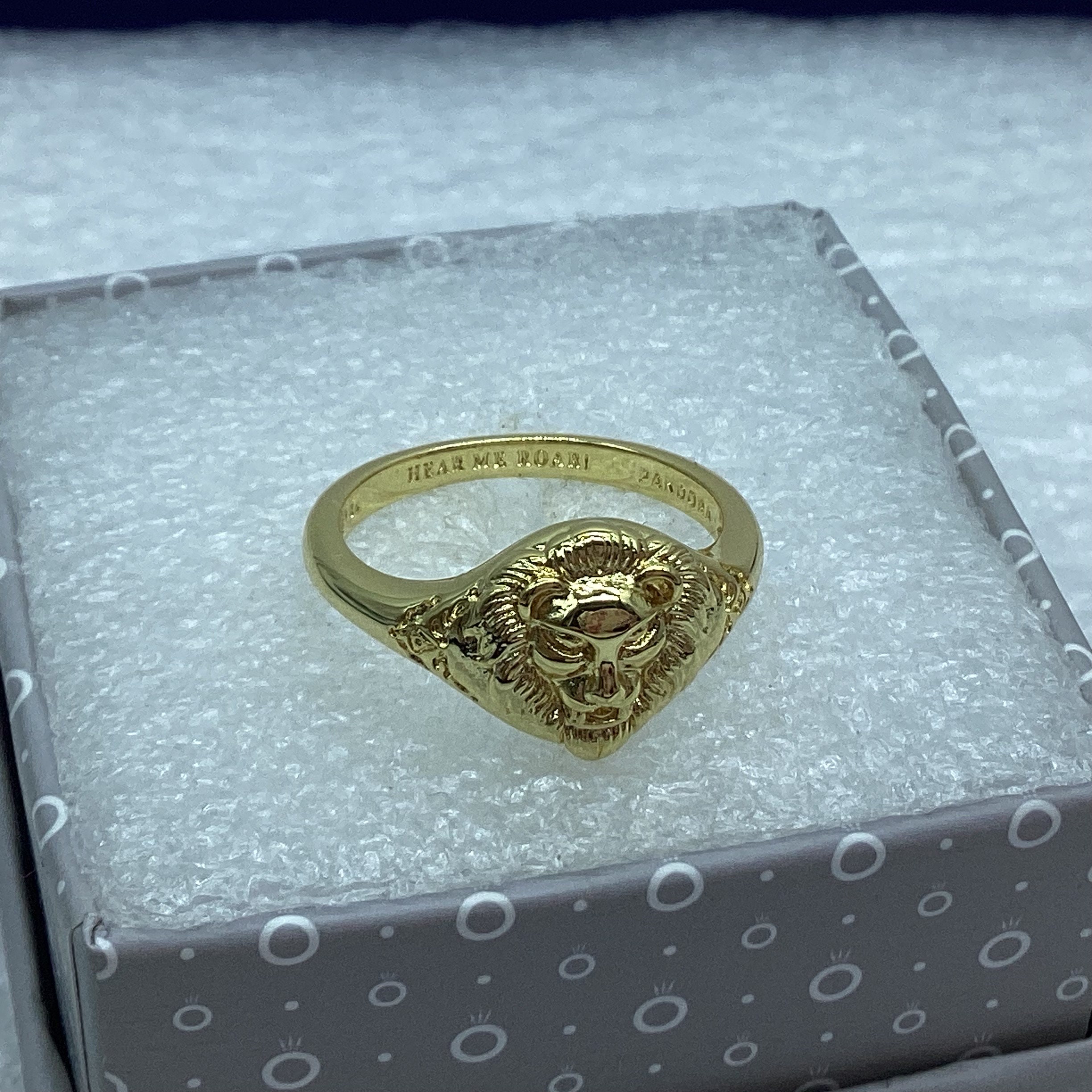 Pandora, “Lion Ring” Hear Me Roar! Size 57/8 US/Can 16313C00
