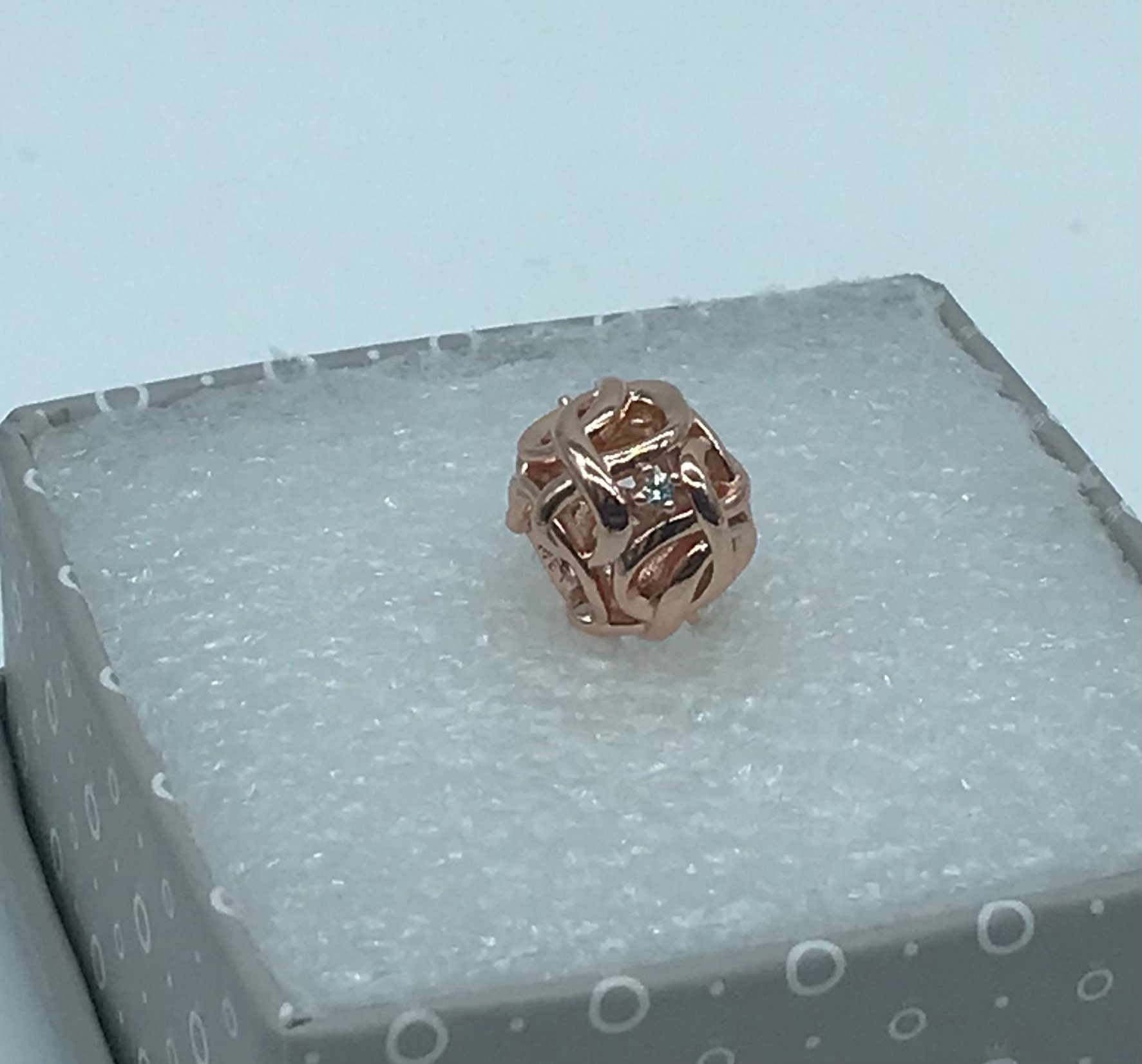 Openwork Woven Infinity Charm 14K Gold 