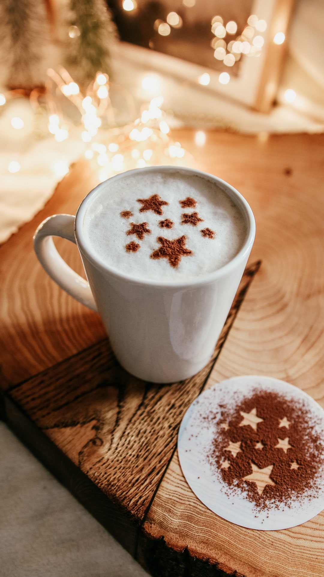 Christmas Coffee Stencil Stars, Christmas Tree or Snowflake Hot Drink ...