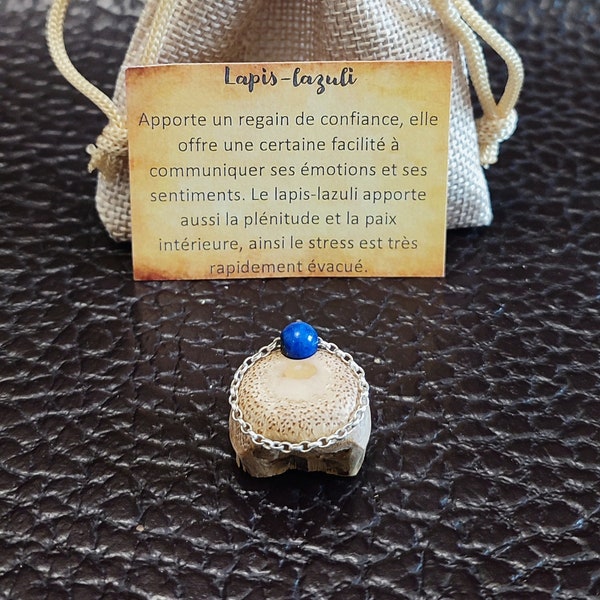 Bague en argent avec Lapis Lazuli souple