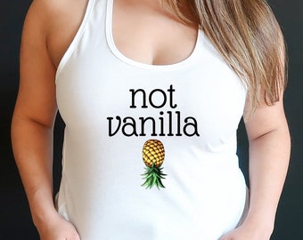 Not Vanilla  Women's Swinger Tan Top / Swinger Shirt For Women / Swinger Clothing / Swinger Lifestyle / Please Read The Size Chart