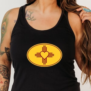 I Love New Mexico Women&#39;s Tank Top / New Mexico Shirt / New Mexico Gift Shirt / ZIA Shirt / Please Read Size Chart
