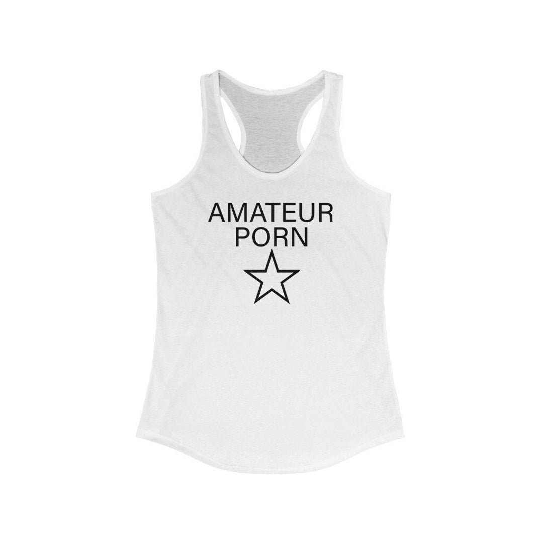 Camiseta sin mangas de estrella porno amateur para mujer /