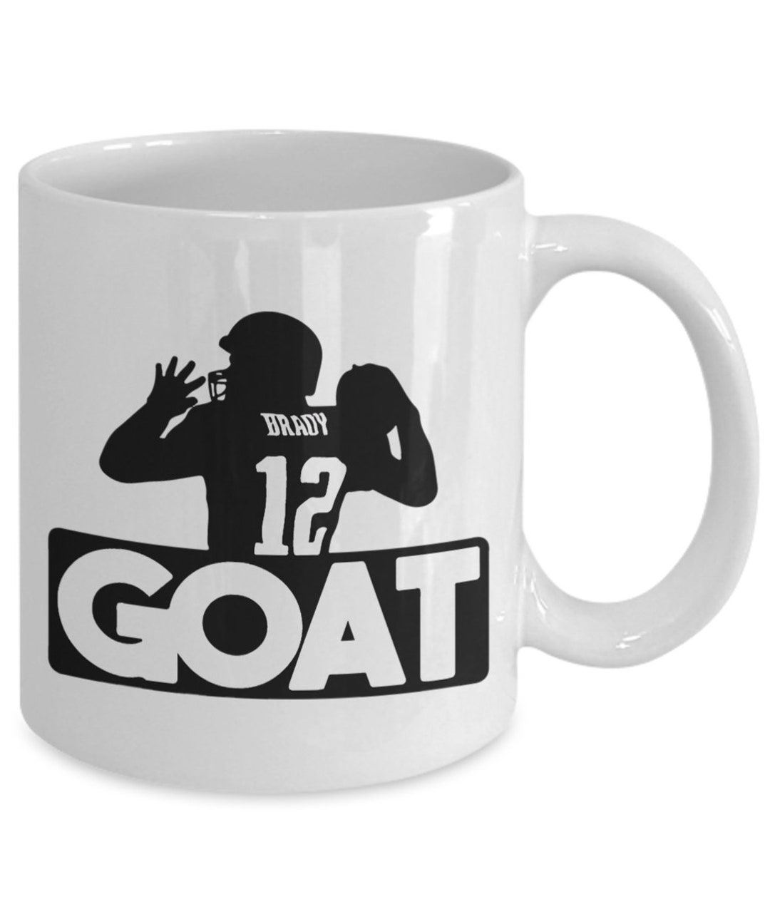 Tom Brady GOAT Coffee Mug / Tom Brady Fan Gift Mug / Brady