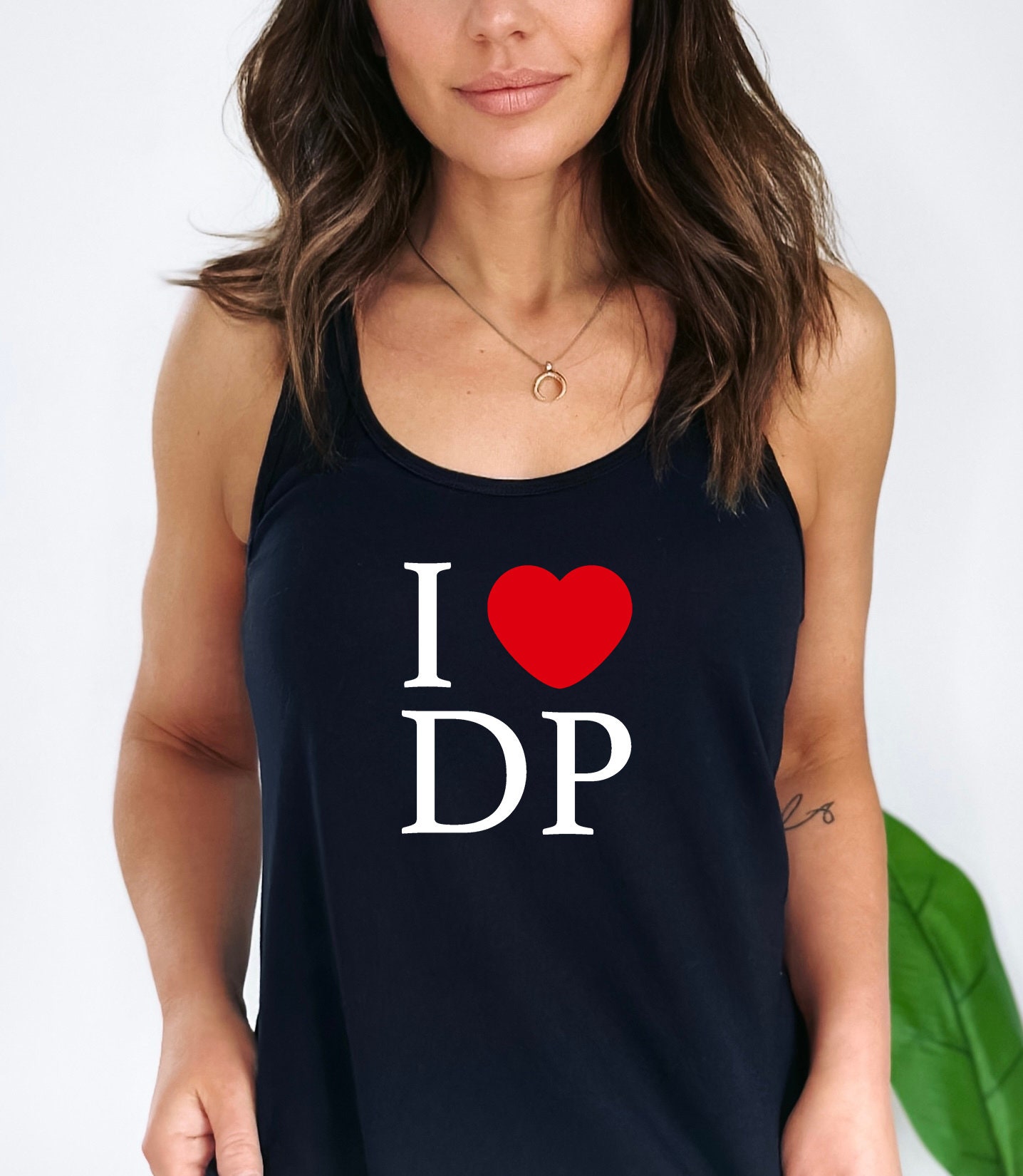 D P Shirt / I Love Double Penetration Womens Tank Top / image