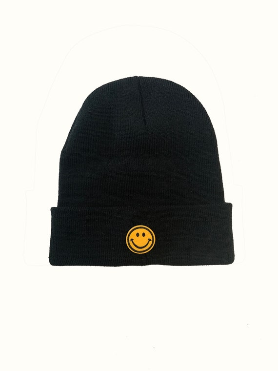 happy face beanie