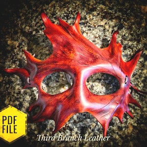 Child Size - Leather Leaf Mask PDF Pattern