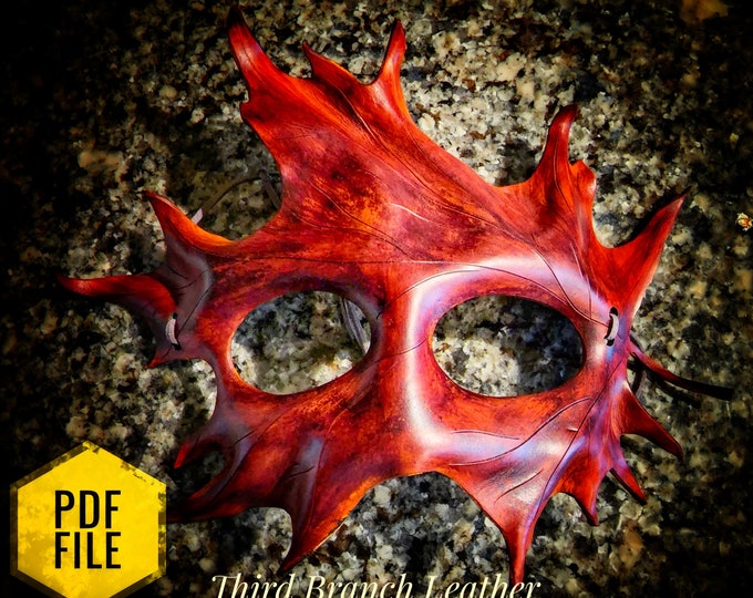 Child Size - Leather Leaf Mask PDF Pattern