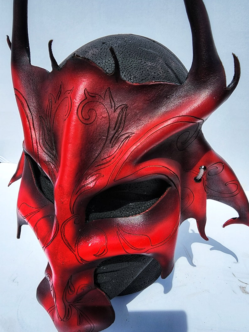 Adult Size Leather Dragon Mask Pattern Digital SVG File - Etsy