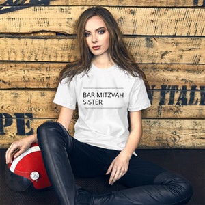 Bar Mitzvah Sister T-Shirt, Girls T-Shirt, Family T-Shirt, Bar Mitzvah T-Shirt, Jewish T-Shirt, Tee, Bella Canvas 3001 T-Shirt