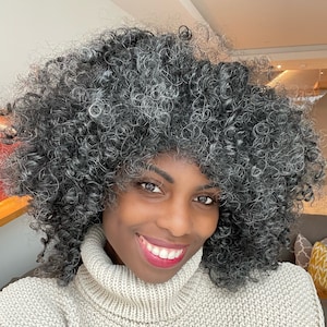 Grey tips wig deals