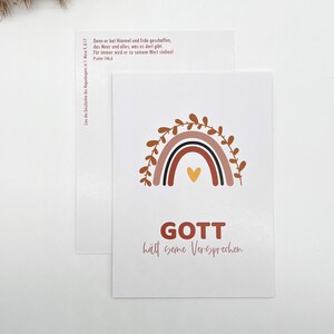 Postkarte | Gott hält seine Versprechen (Erdtöne)