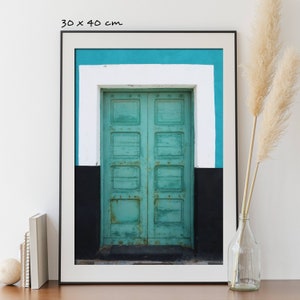 Turquoise Gate, DIGITAL DOWNLOAD, Door Photo, Original Print, Canary Islands