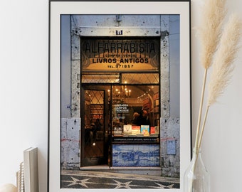 Lisbon Library, DIGITAL DOWNLOAD, Door Photo, Original Print, Portugal