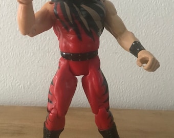 Rare WWF WWE Masked Kane Wrestling Action Figure Wrestlemania Free Shipping