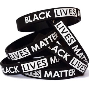 Black Lives Matter Silicone Wristbands Antiracism Unisex Arm Bands Bracelets image 1