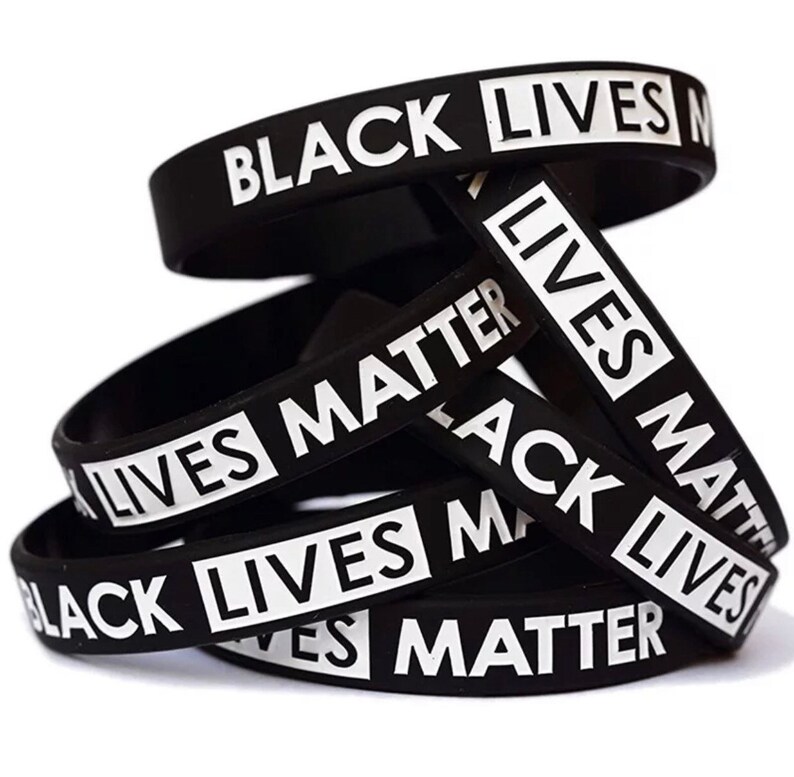 Black Lives Matter Silicone Wristbands Antiracism Unisex Arm Bands Bracelets image 1