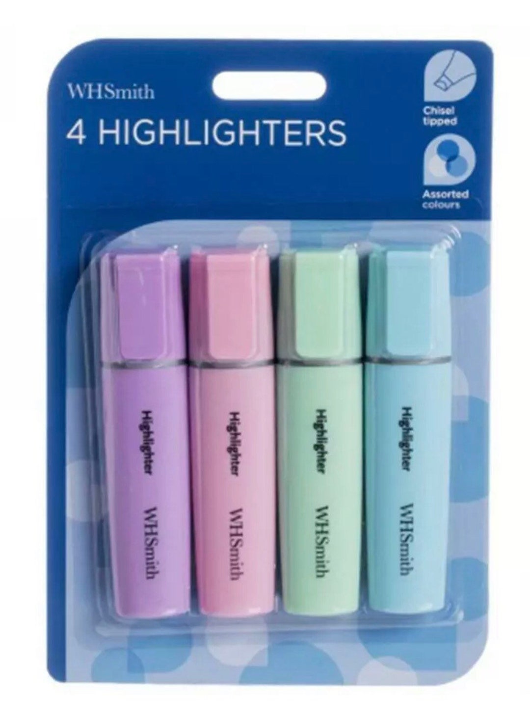 Whsmith Pastel Highlighters With Chisel Tip in Pastel Colours Etsy UK