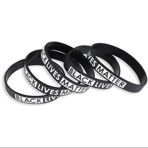 Black Lives Matter Silicone Wristbands Antiracism Unisex Arm Bands Bracelets image 2