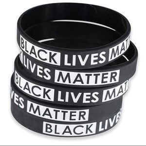 Black Lives Matter Silicone Wristbands Antiracism Unisex Arm Bands Bracelets image 5