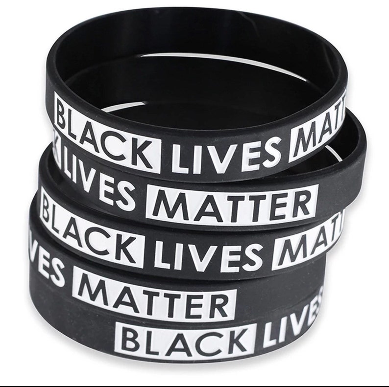 Black Lives Matter Silicone Wristbands Antiracism Unisex Arm Bands Bracelets image 5