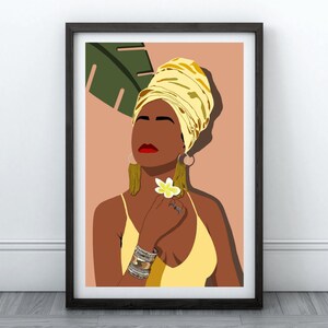 Her Glow- Black Woman Art, African American Wall Art, Black Art, Boho Wall Art