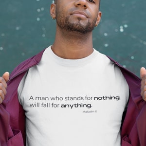 Malcolm X Quote T-Shirt- African American, T-Shirt For Black Man, Black History T-Shirt